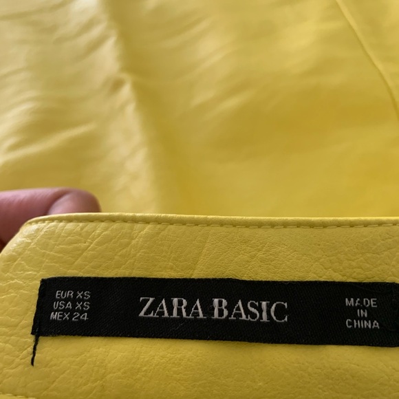 Zara Vibrant Yellow faux Skirt – XS (Fits Like a Small) - Picture 7 of 9